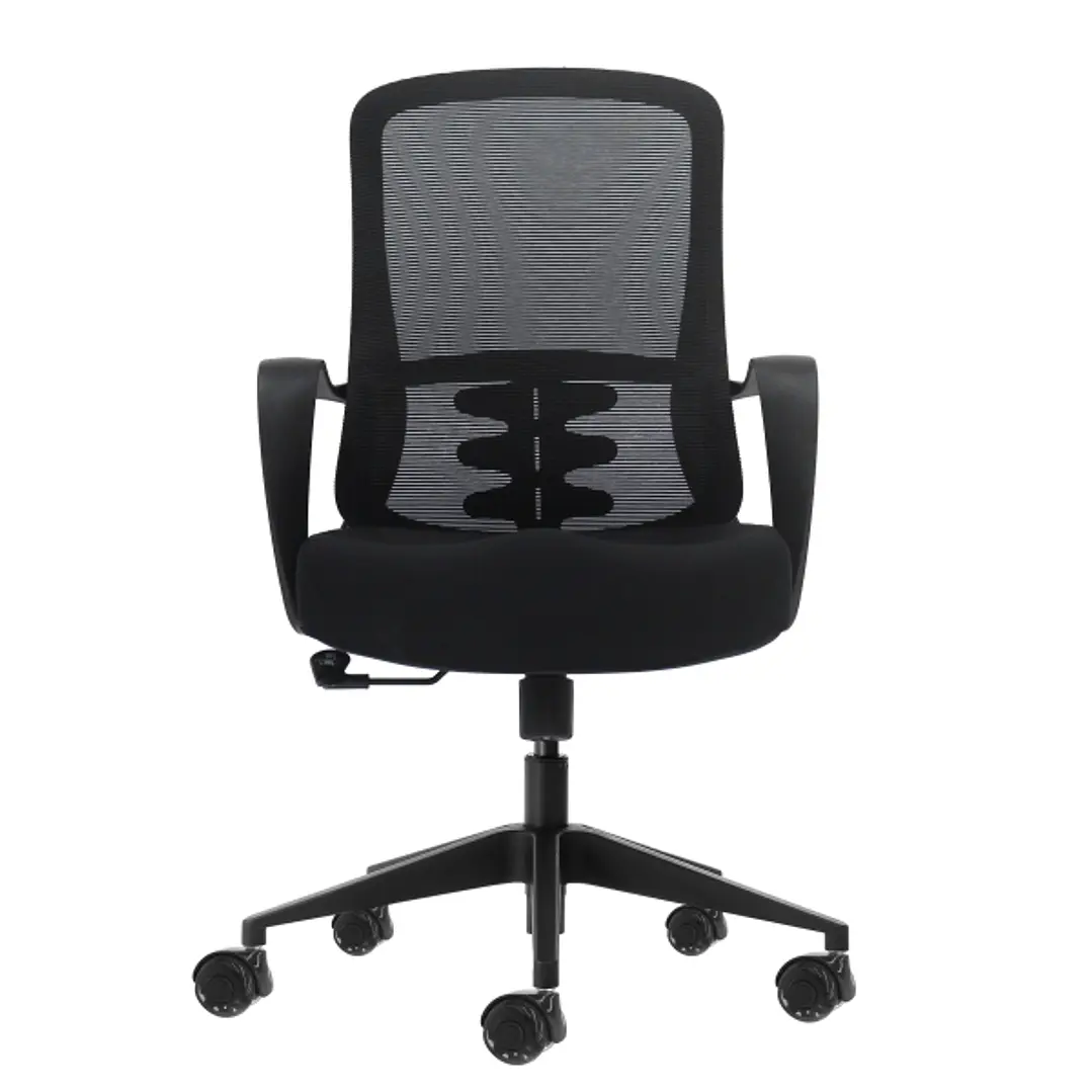 Oqonos Cherg 006 Silla de Oficina Ergonomica con Respaldo de Malla Transpirable, Piston de Gas Clase 4, Soporte Lumbar, Reposabrazos Fijos, Asiento Er 1