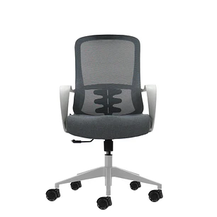 Oqonos Cherg 009 Silla de Oficina Ergonomica con Respaldo de Malla Transpirable, Piston de Gas Clase 4, Soporte Lumbar, Reposabrazos Fijos, Asiento Er
