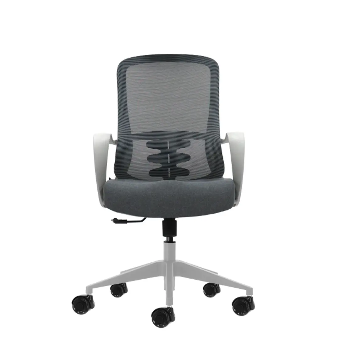 Oqonos Cherg 009 Silla de Oficina Ergonomica con Respaldo de Malla Transpirable, Piston de Gas Clase 4, Soporte Lumbar, Reposabrazos Fijos, Asiento Er 1