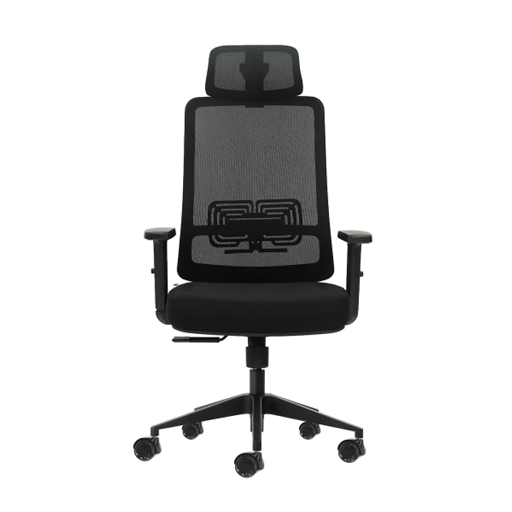 Oqonos Cherg 016 Silla de Oficina Ergonomica con Reposacabezas Cervical Ajustable, Tejido Impermeable, Mecanismo Autobalanceado, Soporte Lumbar Ajusta 1