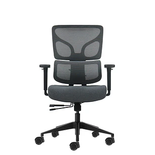 Oqonos Cherg 013 Silla de Oficina Ergonomica con Respaldo y Asiento de Malla Elastica, Reposabrazos 4D, Asiento Deslizable Ergonomico Moldeado y Rueda