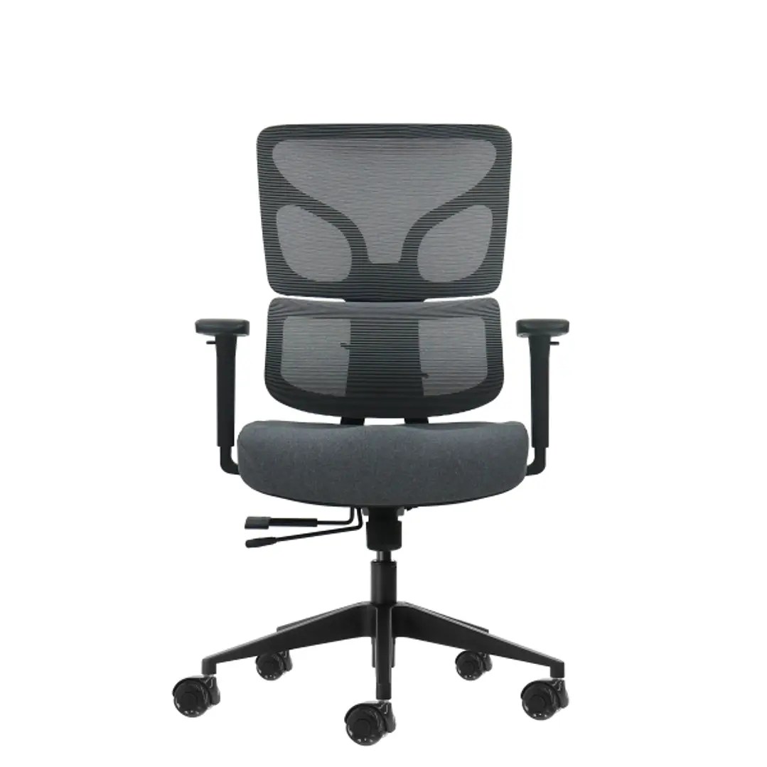 Oqonos Cherg 013 Silla de Oficina Ergonomica con Respaldo y Asiento de Malla Elastica, Reposabrazos 4D, Asiento Deslizable Ergonomico Moldeado y Rueda 1