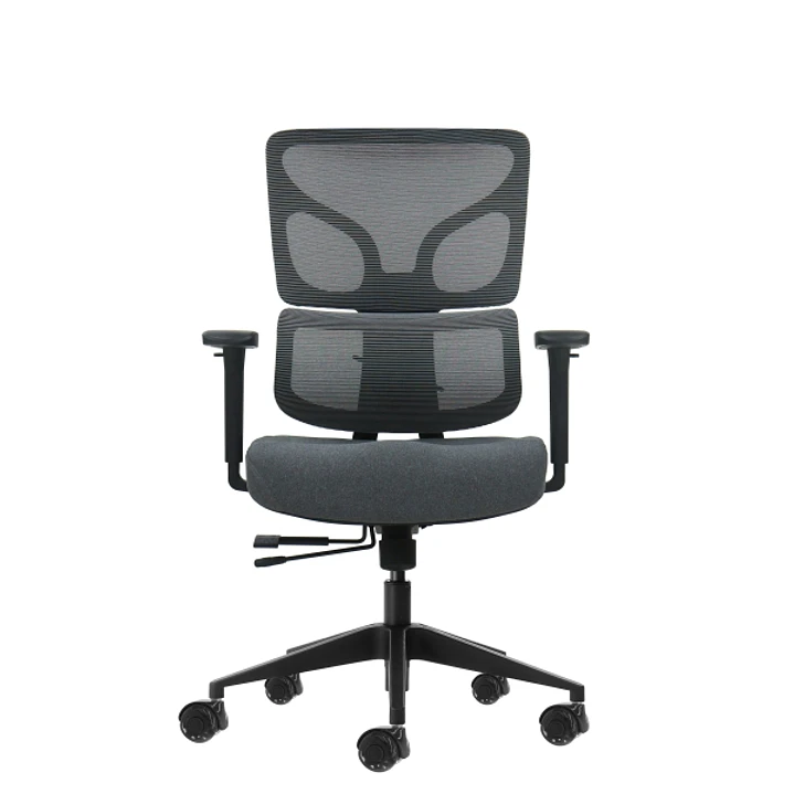 Oqonos Cherg 013 Silla de Oficina Ergonomica con Respaldo y Asiento de Malla Elastica, Reposabrazos 4D, Asiento Deslizable Ergonomico Moldeado y Rueda 1