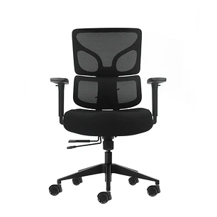 Oqonos Cherg 012 Silla de Oficina Ergonomica con Respaldo y Asiento de Malla Elastica, Reposabrazos 4D, Asiento Deslizable Ergonomico Moldeado y Rueda