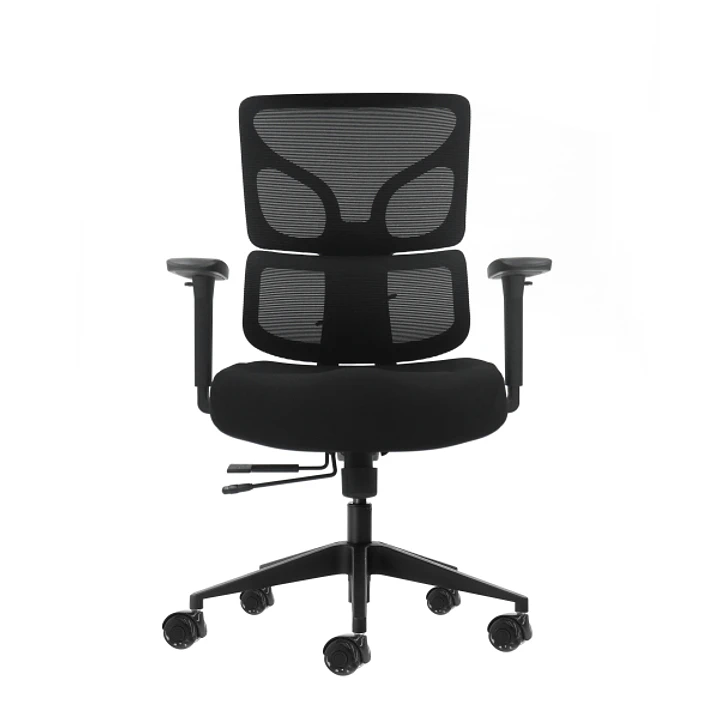 Oqonos Cherg 012 Silla de Oficina Ergonomica con Respaldo y Asiento de Malla Elastica, Reposabrazos 4D, Asiento Deslizable Ergonomico Moldeado y Rueda 1