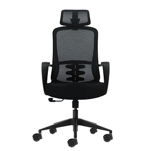 Oqonos Cherg 004 Silla de Oficina Ergonomica con Reposacabezas Cervical Ajustable, Respaldo de Malla Transpirable, Piston de Gas Clase 4, Soporte Lumb