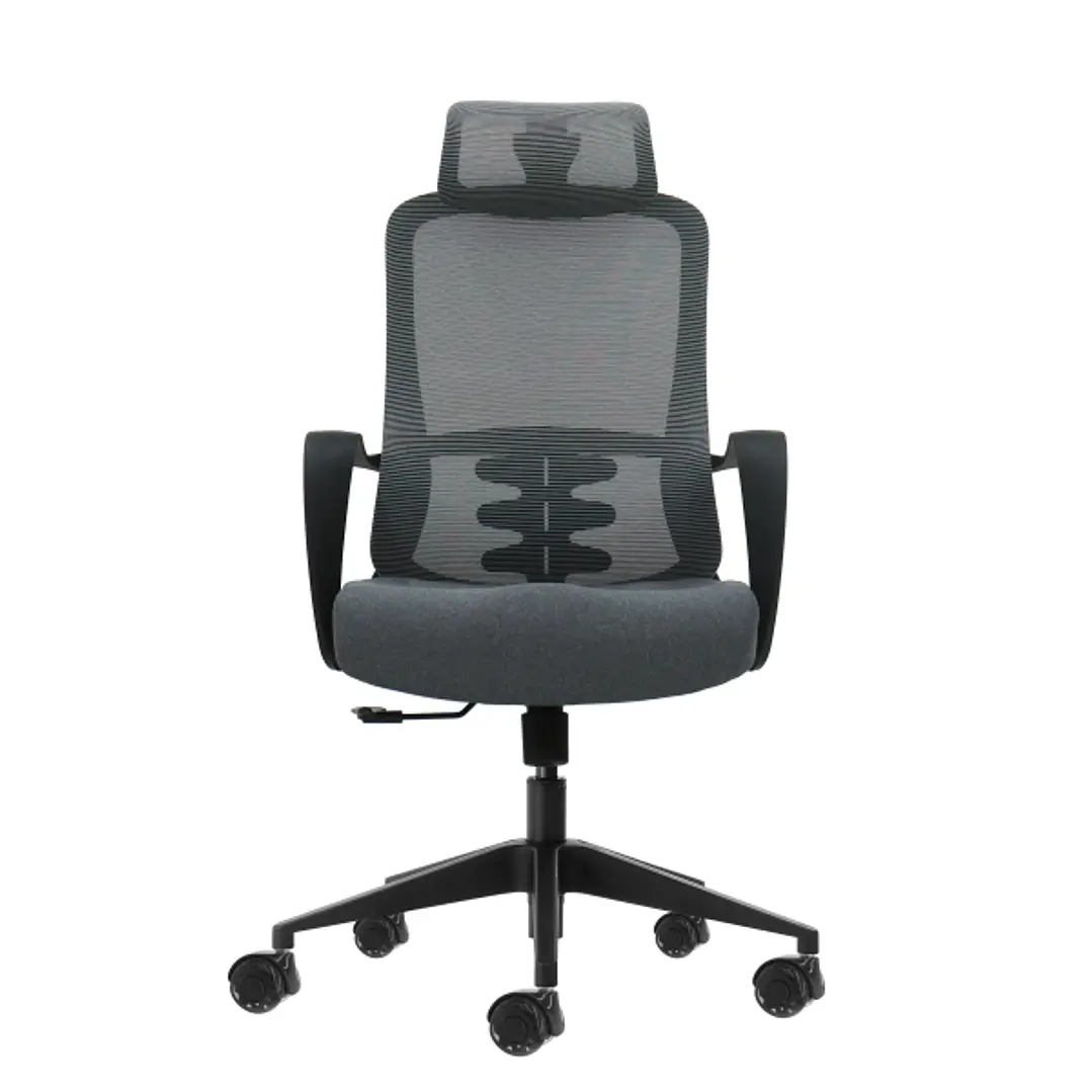 Oqonos Cherg 005 Silla de Oficina Ergonomica con Reposacabezas Cervical Ajustable, Respaldo de Malla Transpirable, Piston de Gas Clase 4, Soporte Lumb 1