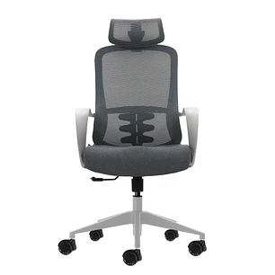 Oqonos Cherg 008 Silla de Oficina Ergonomica con Reposacabezas Cervical Ajustable, Respaldo de Malla Transpirable, Piston de Gas Clase 4, Soporte Lumb