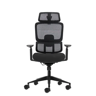 Oqonos Cherg 027 Silla de Oficina Ergonomica con Reposacabezas Cervical Ajustable, Respaldo y Asiento de Malla Elastica, Respaldo Regulable en Altura,