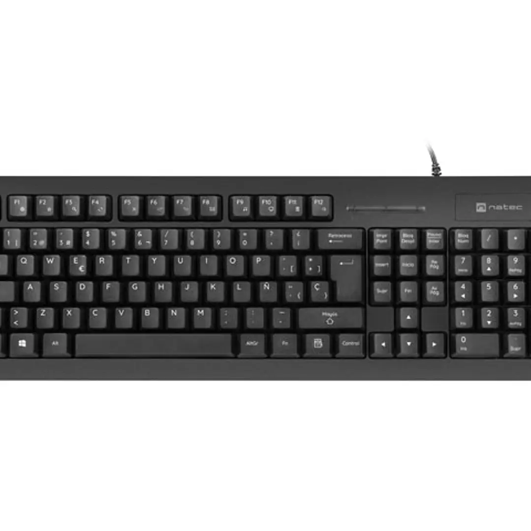 Natec Moray Teclado con Lector Smart ID - 105 Teclas - Cable 1,5 mtrs - Color Negro 1