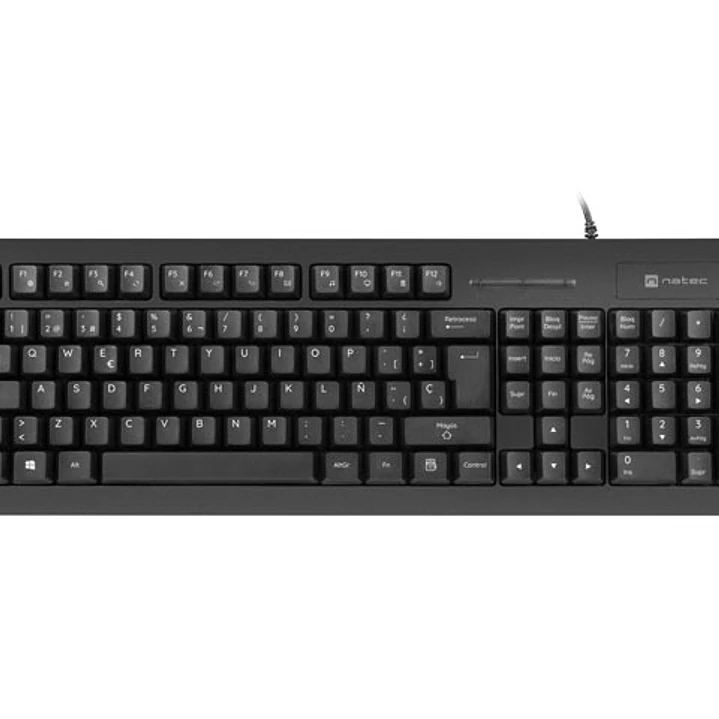 Natec Moray Teclado con Lector Smart ID - 105 Teclas - Cable 1,5 mtrs - Color Negro 1