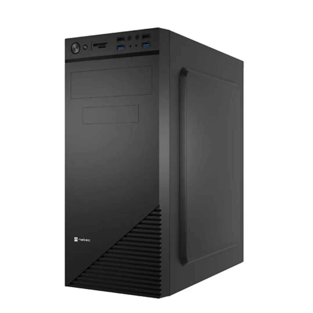 Natec Cabassu G2 Caja Midi Tower Micro-ATX/ATX/Mini-ITX - Lector de Tarjetas, 2xUSB 3.0 y 2xUSB2.0 y 2xMiniJack - Compatible Kensington Lock - Color N 1