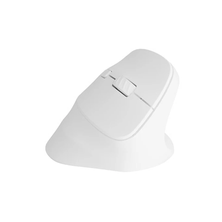Natec Crake 2 Raton Optico Vertical Inalambrico - 2.400 dpi - Bluetooth + 2,4Ghz - 6 Botones - Color Blanco 1