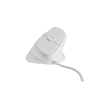 Natec Crake 2 Pro Raton Optico Vertical - 12.800 dpi - Programable - Ergonomico - Ilumincacion RGB Personalizable - Color Blanco