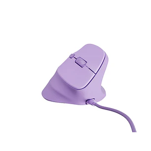 Natec Crake 2 Pro Raton Optico Vertical - 12.800 dpi - Programable - Ergonomico - Ilumincacion RGB Personalizable - Color Lavanda