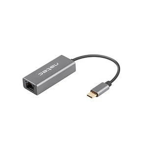 Natec Cricket Adaptador de Red Ethernet USB-C 3.1 a RJ45 1GB - Transferencia de Datos Rapida y Fiable - Color Gris