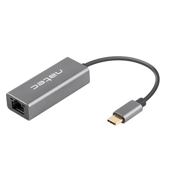 Natec Cricket Adaptador de Red Ethernet USB-C 3.1 a RJ45 1GB - Transferencia de Datos Rapida y Fiable - Color Gris 1