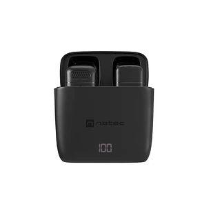 Natec Hopper Lavalier Microfono Inalambrico Conector Lightning - Alta Sensibilidad - Frecuencia Hasta 48 kHz