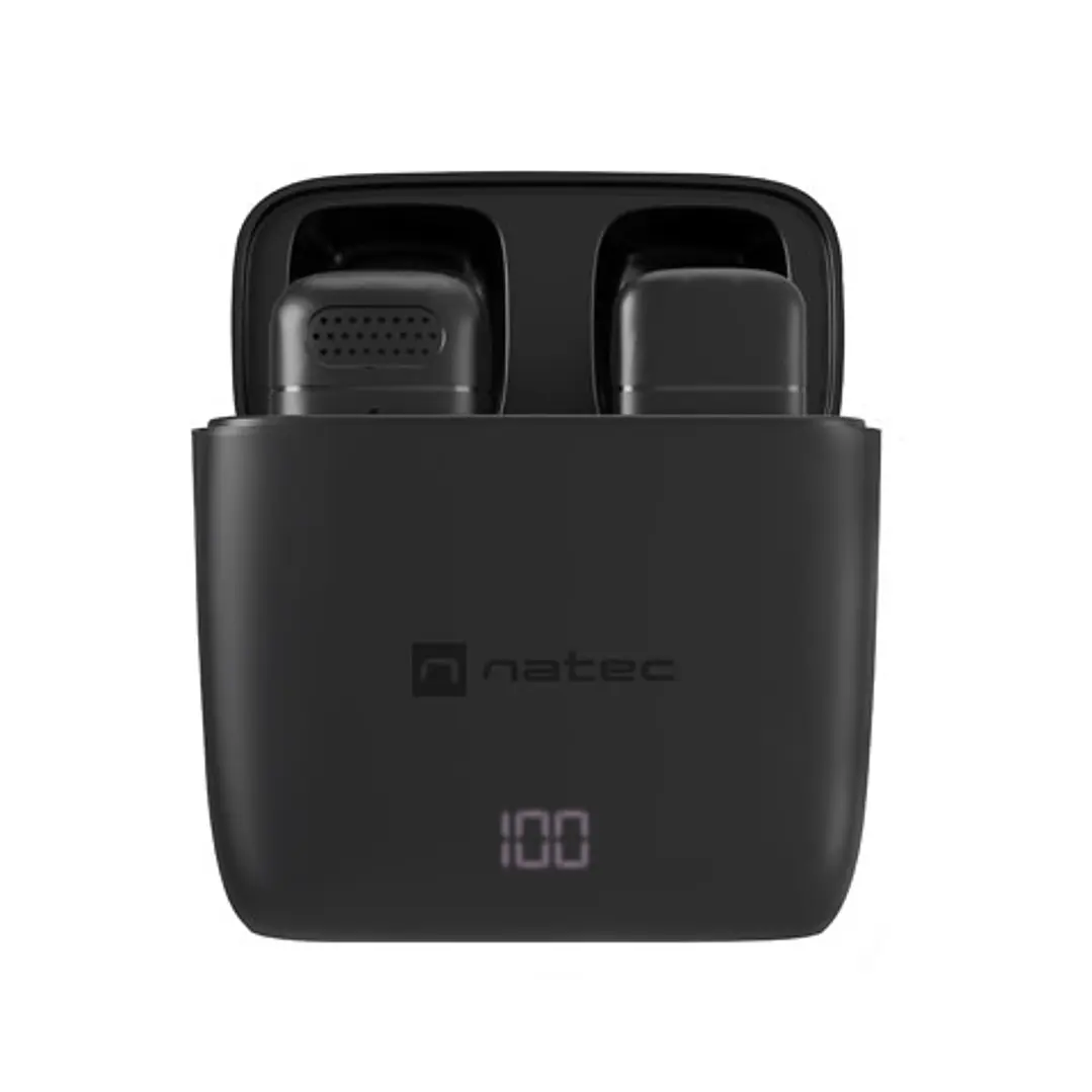 Natec Hopper Lavalier Microfono Inalambrico Conector Lightning - Alta Sensibilidad - Frecuencia Hasta 48 kHz 1
