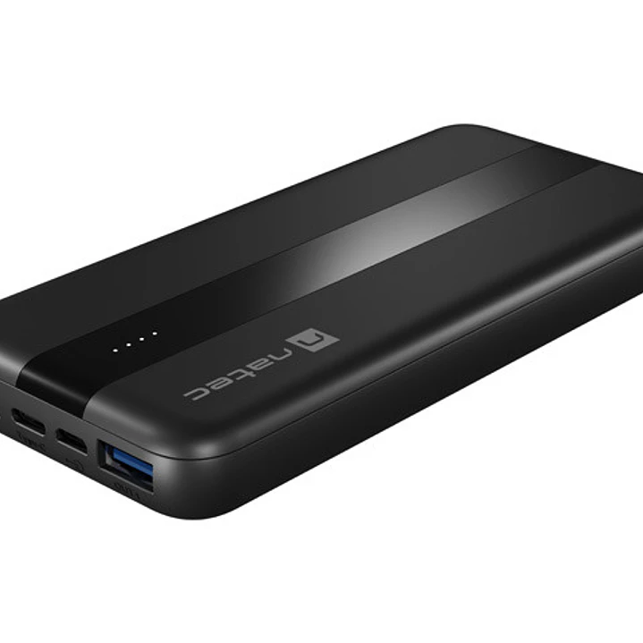 Natec Trevi Slim Q V2 PowerBank 10.000mAh - 2xUSB 3.0 18W + 1xUSB-C 20W + USB-C + USB Micro - PD Hasta 20 W - Quick Charge 1