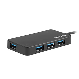 Natec Moth Hub USB - 4 Puertos USB 3.0 - Color Negro