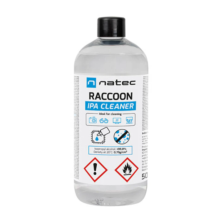 Natec Raccoon Ipa 500 ml Alcohol Isopropilico -  Concetracion de Alcohol Superior al 99,8% 1