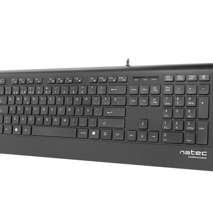Natec Barracuda Teclado Slim - 104 Teclas Membrana - Color Negro 1