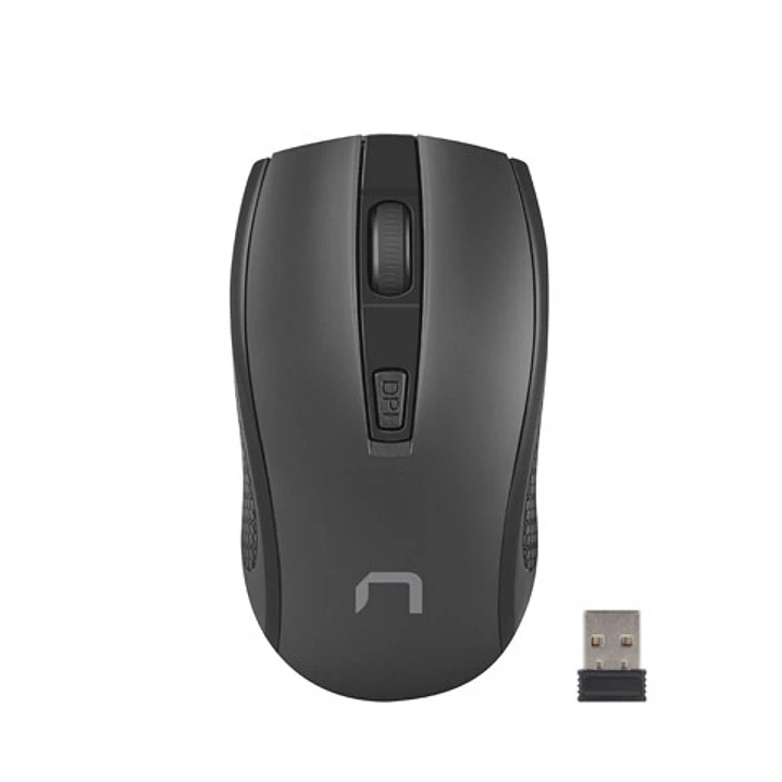 Natec Jay 2 Raton Optico Inalambrico - 1600 dpi - 2,4 Ghz - Adaptador USB - 4 Botones - Color Negro 1