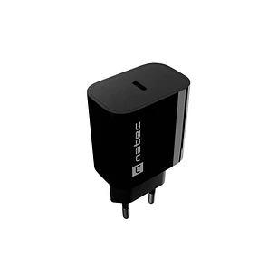Natec Ribera Cargador de Pared 20W - 1xUSB-C - Carga Rapida - Color Negro