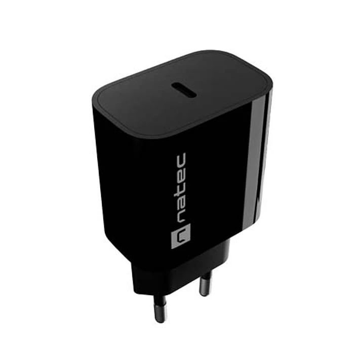 Natec Ribera Cargador de Pared 20W - 1xUSB-C - Carga Rapida - Color Negro 1