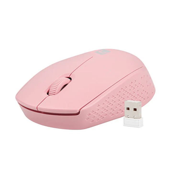 Natec Stork Raton Optico Inalambrico - 1600 dpi - Adaptador USB - 3 Botones - Color Rosa 1