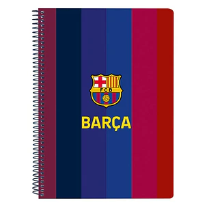 Safta F.C.Barcelona 1ª Equipacion 26/27 Libreta con Espiral - Formato Cuarto - 80 Hojas de 80g/m2 - Cuadricula 4x4mm - Tapas Duras Glasofonadas - 15.5