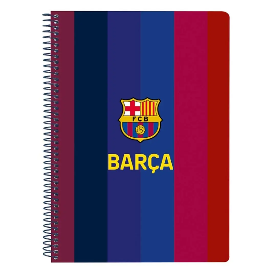 Safta F.C.Barcelona 1ª Equipacion 26/27 Libreta con Espiral - Formato Cuarto - 80 Hojas de 80g/m2 - Cuadricula 4x4mm - Tapas Duras Glasofonadas - 15.5 1