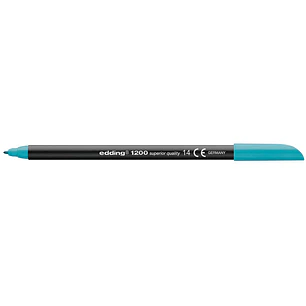 Edding 1200 Rotulador - Punta Redonda - Trazo entre 0.5 y 1 mm. - Tinta con Base de Agua - Color Azul Turquesa