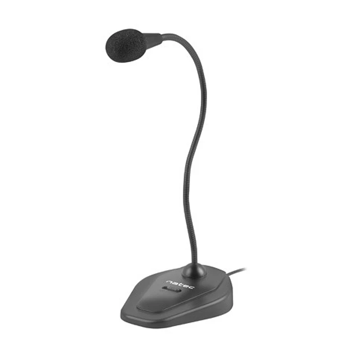 Natec Giraffe 2 Microfono Omnidireccional de Sobremesa - Brazo Felxible - Sensibilidad de -55dB - Color Negro 1
