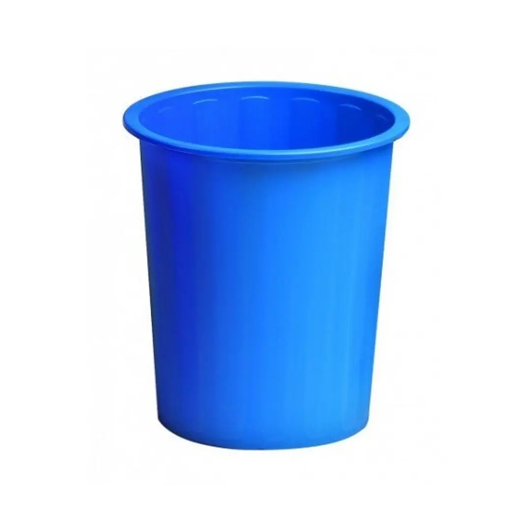 Faibo Papelera con Capacidad de 14L - Fabricada en Polipropileno - Paredes Cerradas - Apilable - Color Azul 1