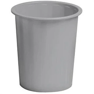 Faibo Papelera con Capacidad de 14L - Fabricada en Polipropileno - Paredes Cerradas - Apilable - Color Gris