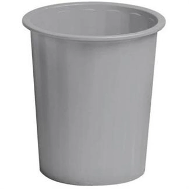 Faibo Papelera con Capacidad de 14L - Fabricada en Polipropileno - Paredes Cerradas - Apilable - Color Gris 1