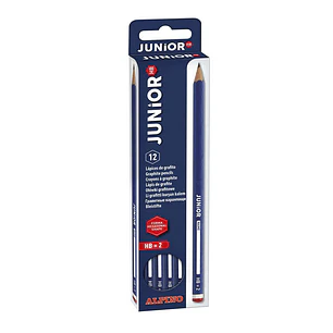 Alpino Junior Pack con 12 Lapices de Grafito HB con Cabecilla - Espacio para Personalizar -