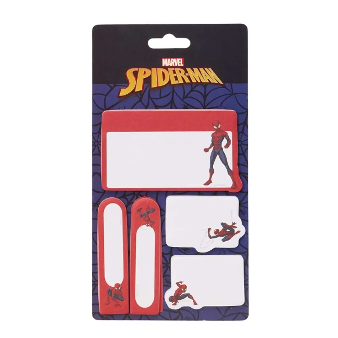 Safta Spider-Man Pack de Notas Adhesivas - Formatos Surtidos - Cabecera para Colgar - 10x20cm - Colores Surtidos 1