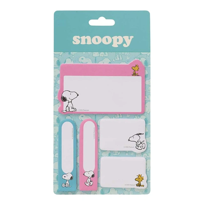 Safta Snoopy Pack de Notas Adhesivas - Formatos Surtidos - Cabecera para Colgar - 10x20cm - Colores Surtidos 1