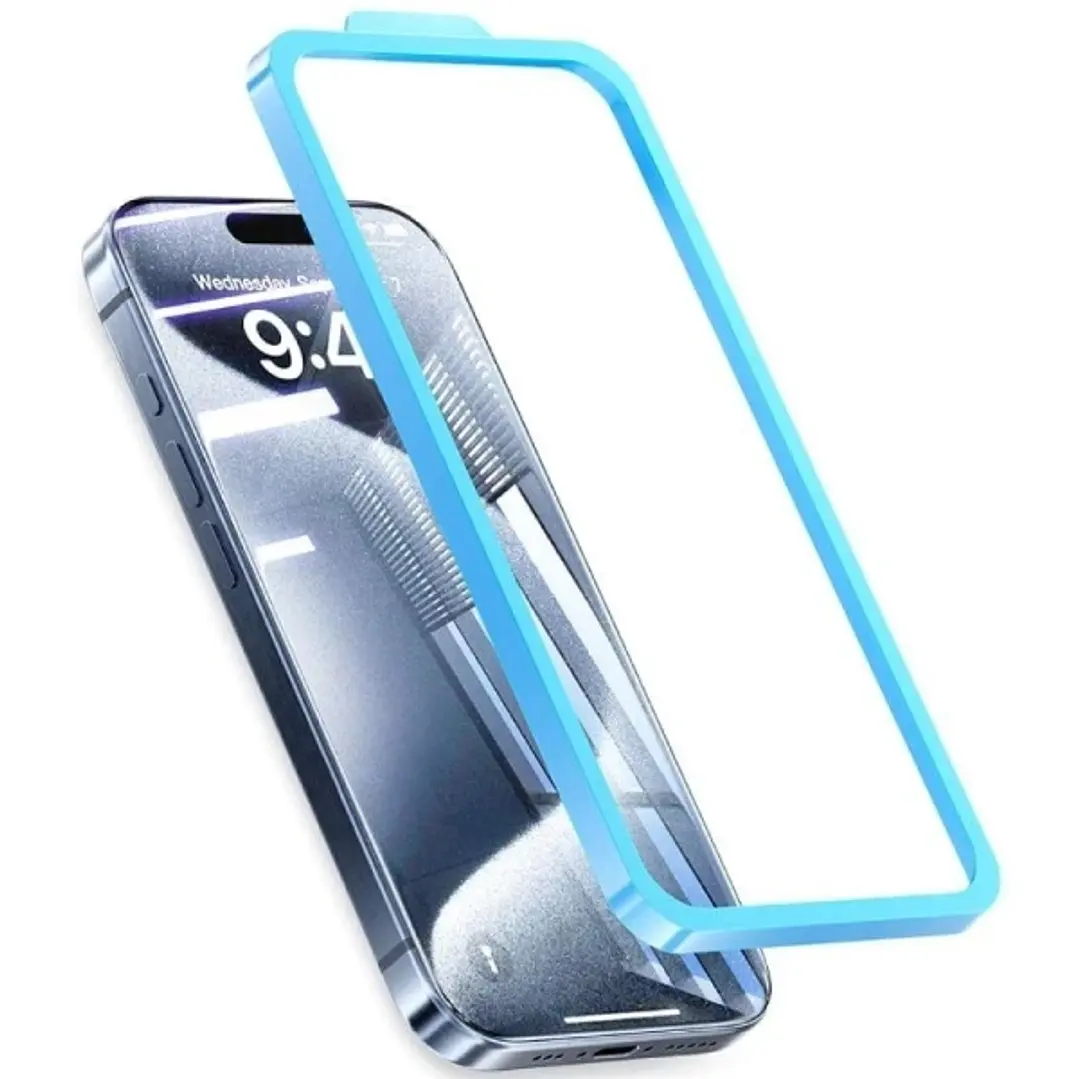 Vention Protector de Pantalla para Iphone 15 - Vidrio Templado - Herramienta de Instalacion - Color Azul 1