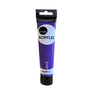 Daler Rowney Simply Pintura Acrilica - Tubo de Plastico - 75ml - Color Violeta