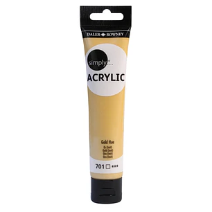 Daler Rowney Simply Pintura Acrilica - Tubo de Plastico - 75ml - Color Dorado