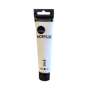Daler Rowney Simply Pintura Acrilica - Tubo de Plastico - 75ml - Color Blanco
