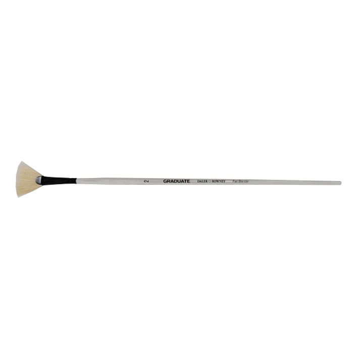 Daler Rowney Graduate Pincel para Oleo - Pelo de Cerda Natural - Mango Largo - Abanico - N°2 1