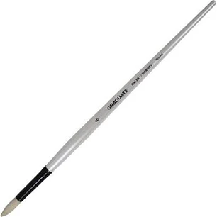 Daler Rowney Graduate Pincel para Oleo - Pelo de Cerda Natural - Mango Largo - Redondo - N°6