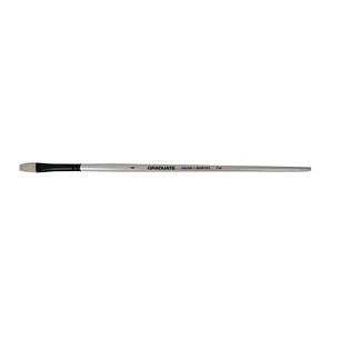 Daler Rowney Graduate Pincel para Oleo - Pelo de Cerda Natural - Mango Largo - Plano - N° 4