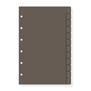 Finocam C361 Indice Alfabetico para Agendas Classic - 12 Solapas - Formato 603 - 86x127x3mm - PVC - Color Marron