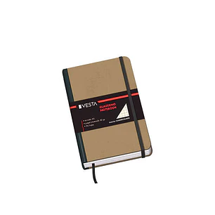 Dohe Cuaderno Cartone con Puntas Redondeadas - 96 Hojas de Papel Ahuesado de 80gr - Tapa en Tres Piezas con Lomera de Tela - Cierre de Gomas y Cinta d